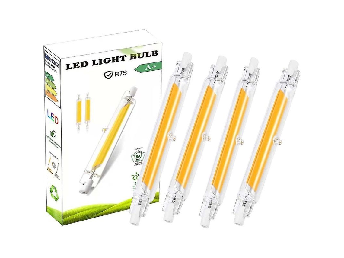 Bombilla Led R7s De 118 Mm Y 20 W, Regulable, Luz Blanca Fría De 4000 K, Reemplaza Bombillas Halógenas De 100-200 W, Paquete De 24 Unidades.