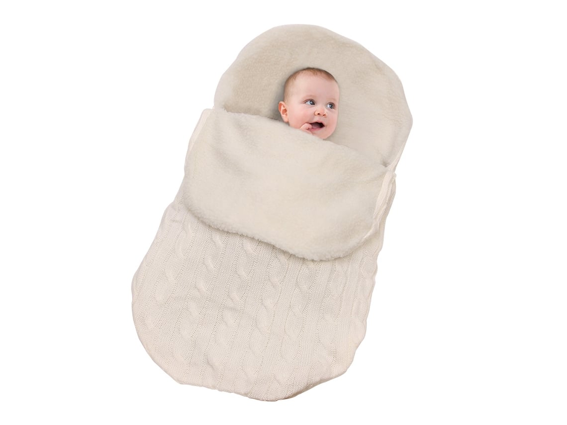 Es Un Chaleco De Dormir Forrado De Felpa Para Recién Nacidos. Se Puede Usar En Cochecitos Y Está Hecho De Un Tejido De Punto Grueso Y Cálido