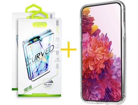 Carcasa + 2 Protectores de Pantalla para Samsung Galaxy S21 Ultra 5G ACCETEL Transparente Claro