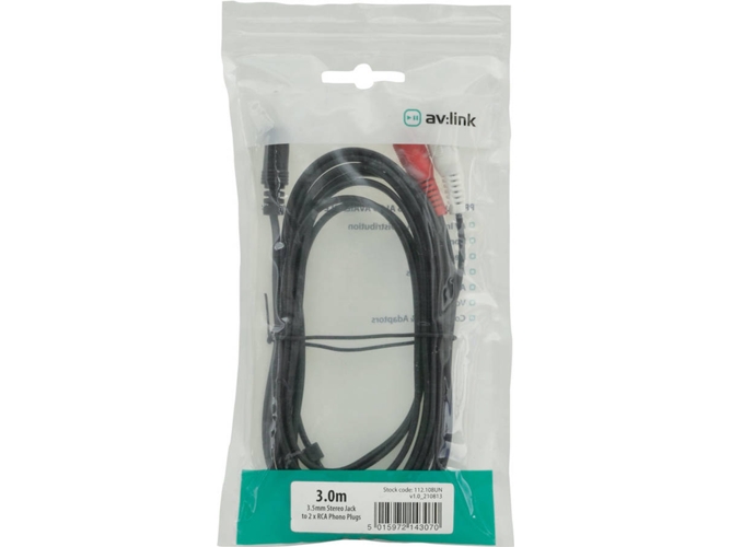 Cable de Audio AV LINK 112.108UK 3 m 3,5mm 2 x RCA