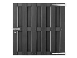 Puerta de jardín 100x100 cm WPC gris DKD HOME DECOR