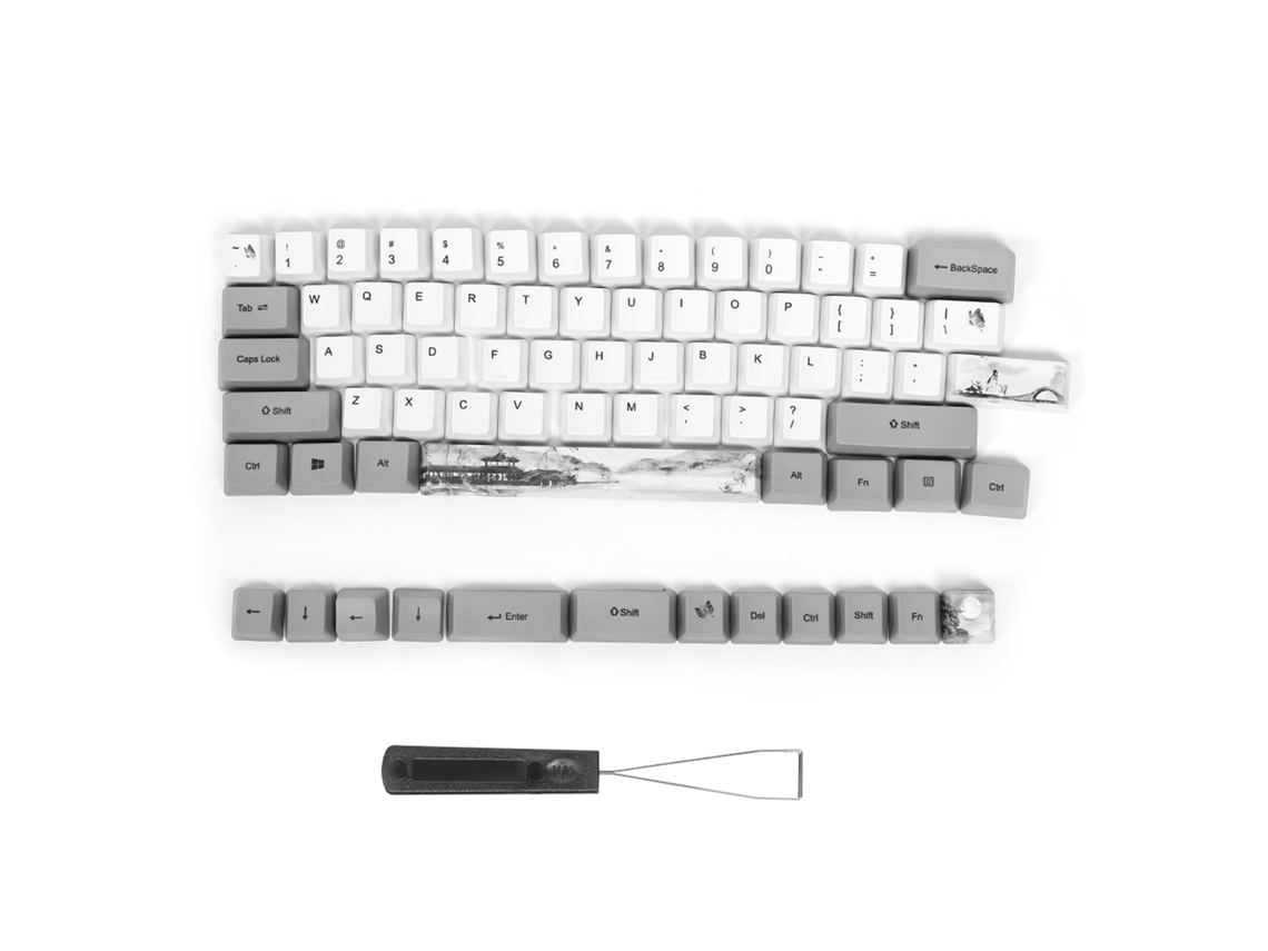 73 Teclas Pbt De Sublimación Para Teclado Mecánico Estándar 6064. Accesorio Con Diseño De Tinta.
