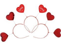Lot De 3 Serrage-têtes Cœur Rouge Paillytes Diademax Pour Cabello Mujer Taille Unique Accessoires