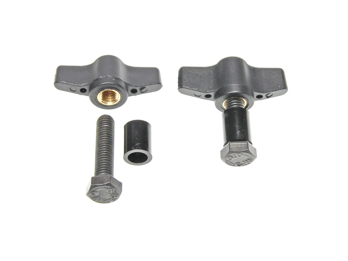 Conjunto de Soportes Parafusos Porca Borboleta Extensões Tubo Dentes Grosos BRODIT (2un)