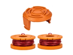 O8g Para Cortacésped Worx Wg150 Wg151 Wg163 G165, 2 Carretes + 1 Tapa De Repuesto, Q7j Wa0010+wa6531
