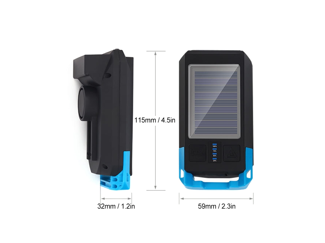 2026-linterna Delantera Para Bicicleta Recargable Por Usb Solar Impermeable Con Bocina, Luz De Ciclismo Nocturno