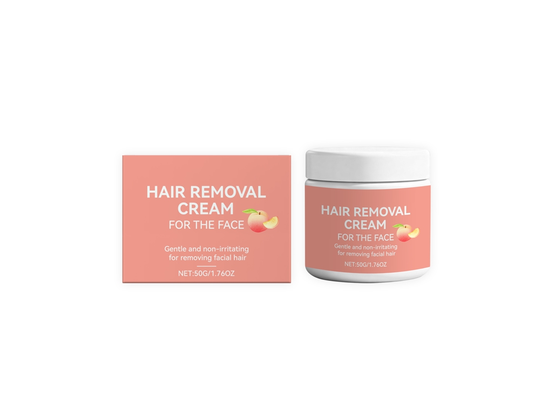Crema depilatoria facial suave con sabor a melocotón