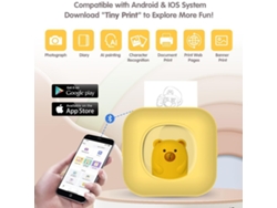 Impresora Térmica Portátil Bluetooth X7 Mini Impresora De Etiquetas Con 6 Rollos De Papel Amarillo Cuich