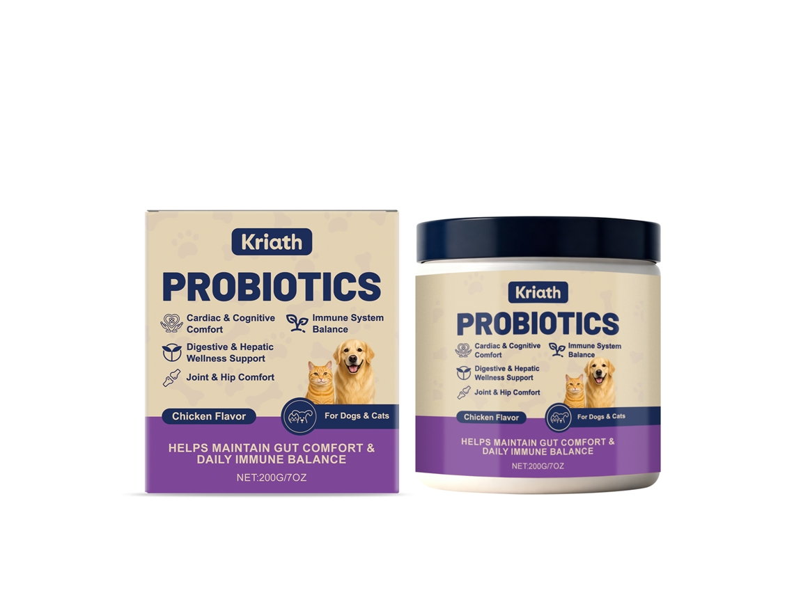 Polvo probiótico para el cuidado intestinal de las mascotas