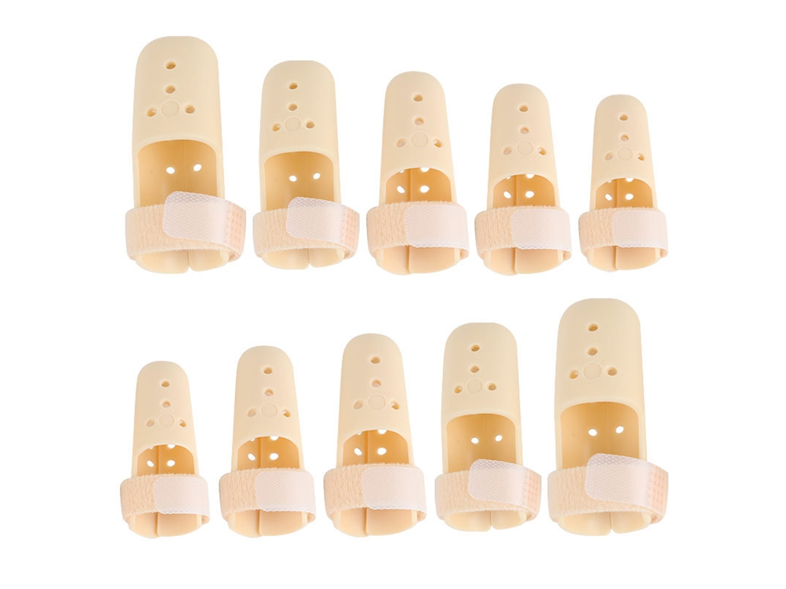 10 Unidades Splint Para Dedo Mallet Soporte Ajustable 5 Tallas Protector Plástico Para Dedo