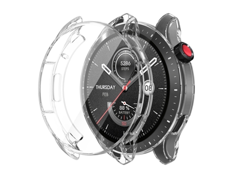 Funda transparente de TPU ENKAY Hat-Prince para Amazfit GTR 4 con película de pantalla