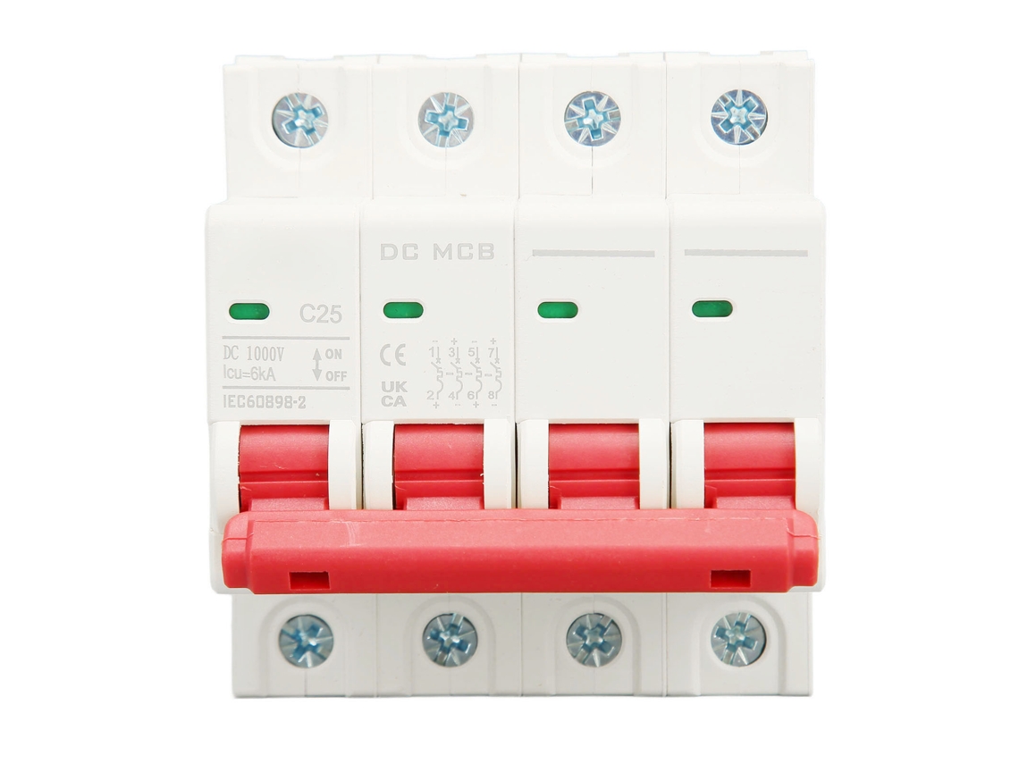 Disyuntor De Circuito Mini Dc 1000v 4p Montado En Rail Din Protección Contra Cortocircuito Para Sistema Solar