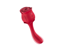 Vibrador De Masaje De Succin Multifrecuencia De Doble Cabezal Rose Para Mujeres (rojo)