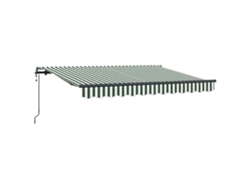 Toldo retráctil Vidaxl de poliéster verde