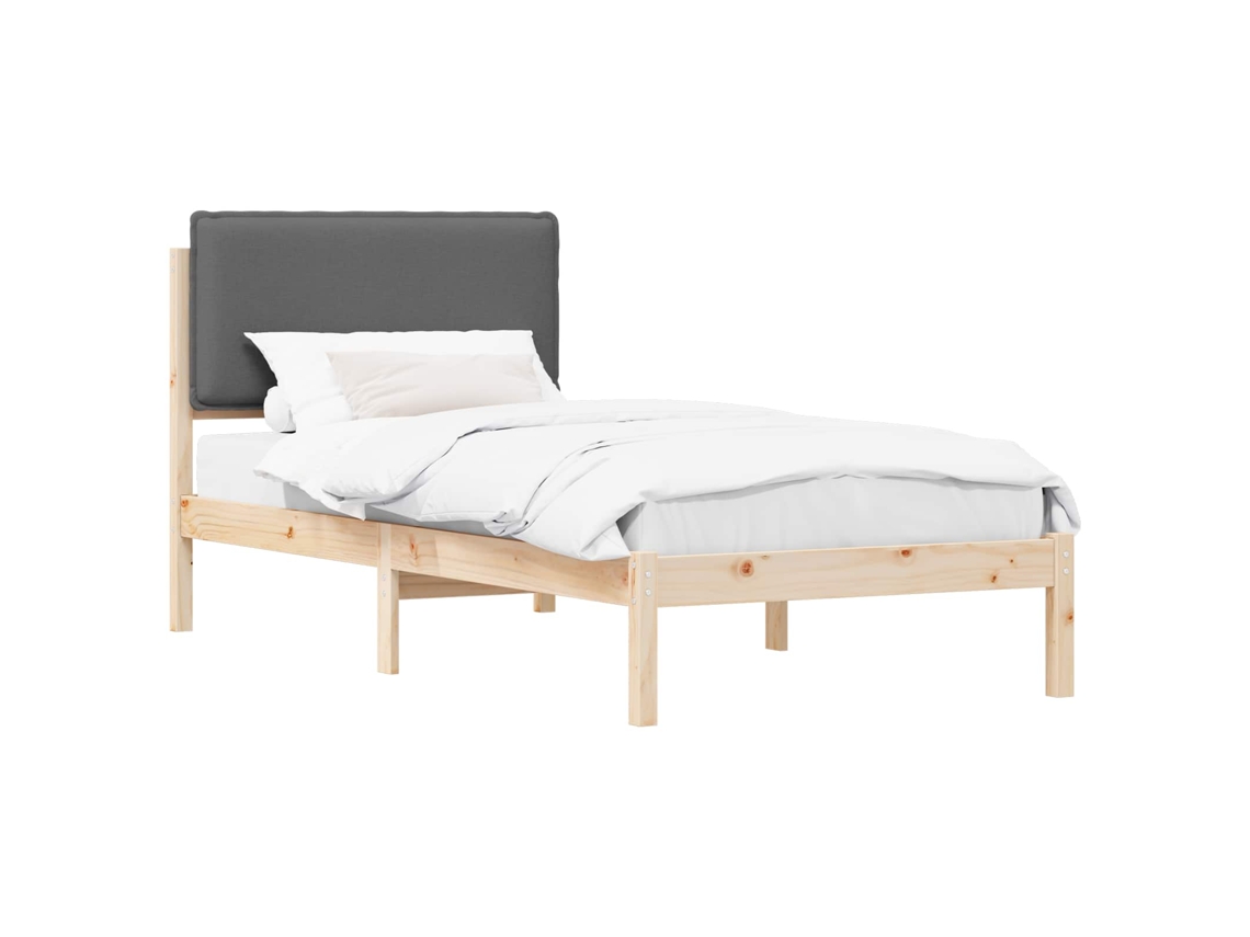 Maison Exclusive - Estructura De Cama Con Cabecera Tapizada Gris Oscuro