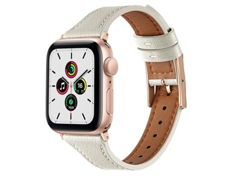 Correa de reloj inteligente transpirable de cuero genuino para Apple Watch Series 9, 8 y 7 41 mm / SE 3 y SE 2 y 6 y SE y 5 y 4 40 mm / 3 y 2 y 1 3...
