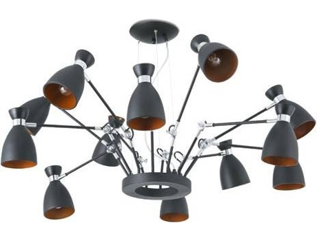 Plafón FARO BARCELONA Retro (Negro - E14 - 20 W - Metal)