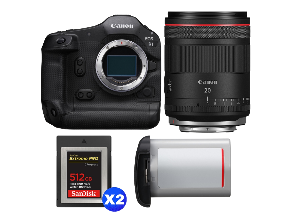 Canon Eos R1 + Rf 20mm F/1.4 L Vcm + 2 Sandisk 512gb Extreme Pro Cfexpress Type B + Canon Lp-e19 + Ebook “20 Consejos Para Fotos Que Impactan”