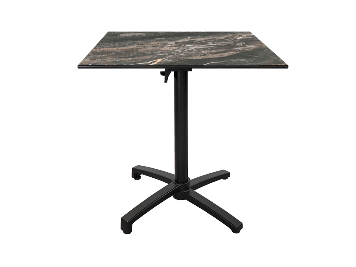 RESTOOTAB - Mesa plegable para exterior 70x70 - mármol rey