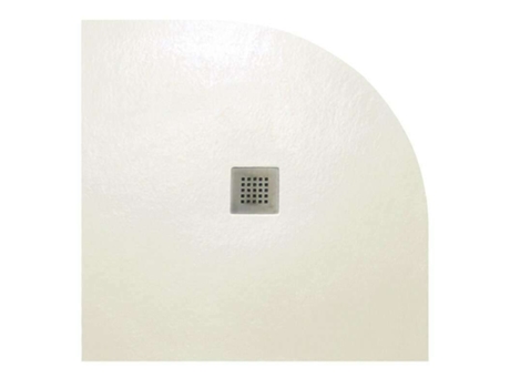 Plato de ducha cuarto de círculo STRATO 90x90 cm Beige Resistente y Fácil de instalar Baño Ducha