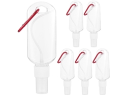 Lot De 6 Flacons Vaporisateurs 50ml Mousqueton, Bouteilles De Voyage Rechargeables Transparentes