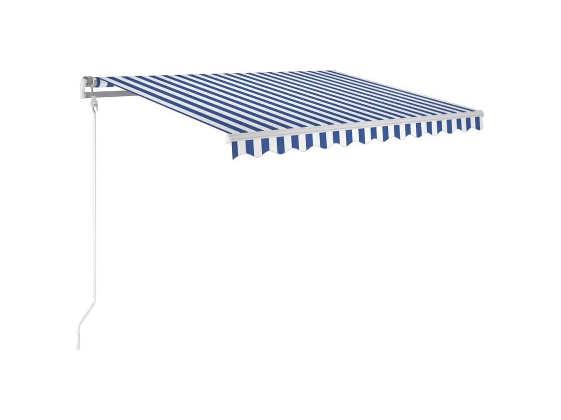 Maison Exclusive - Toldo Automático Retráctil Azul Y Blanco 300x250 Cm