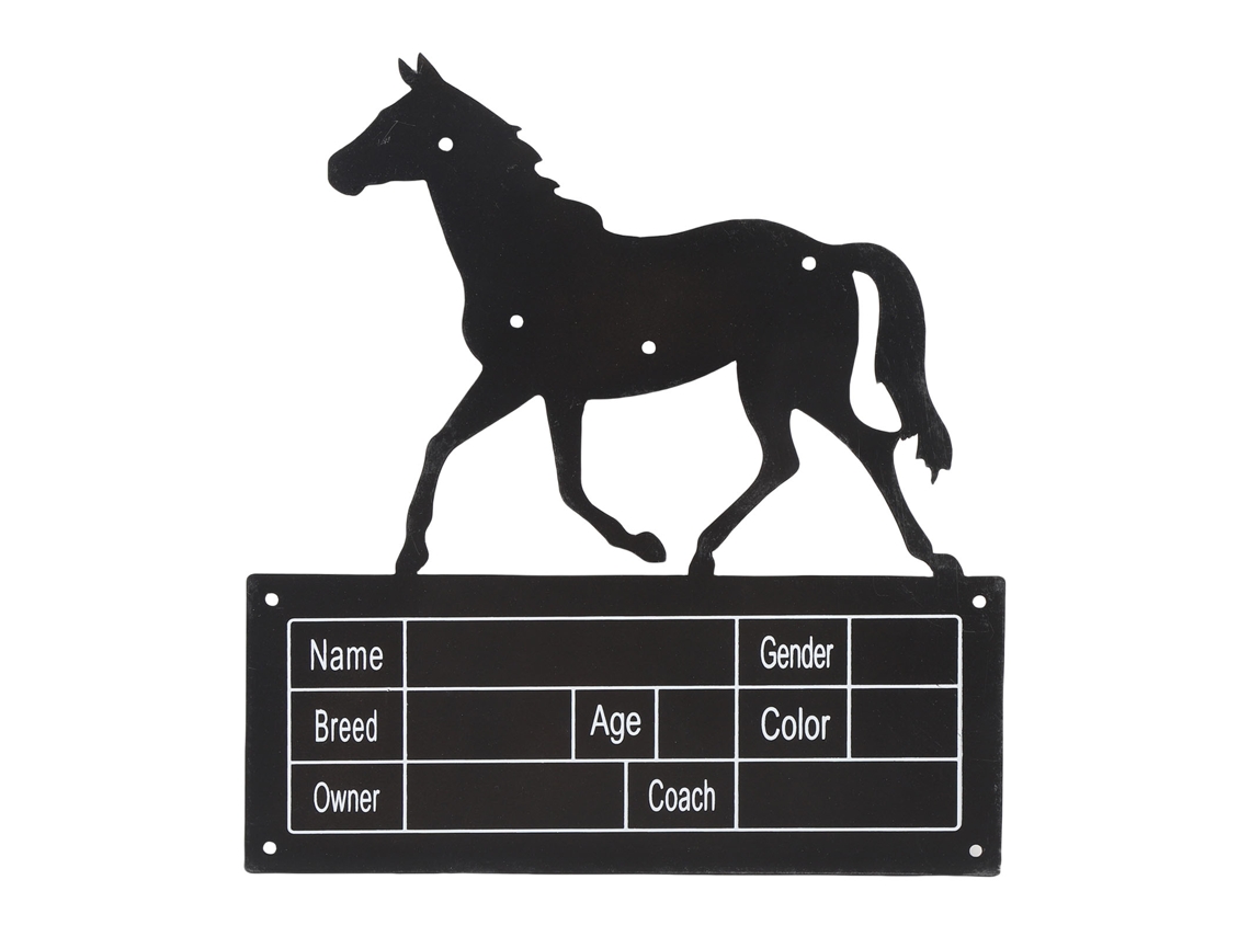 Placa De Nome Para Estábulo De Cavalo (preenchível Com Buracos De Fixação)