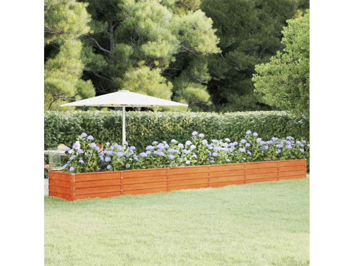 Jardinera | Arriate Oxidado De Acero Corten 600x80x45 Cm