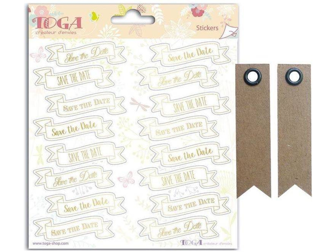 Pegatinas YOUDOIT Ahorra la Fecha (15 x 15 cm)