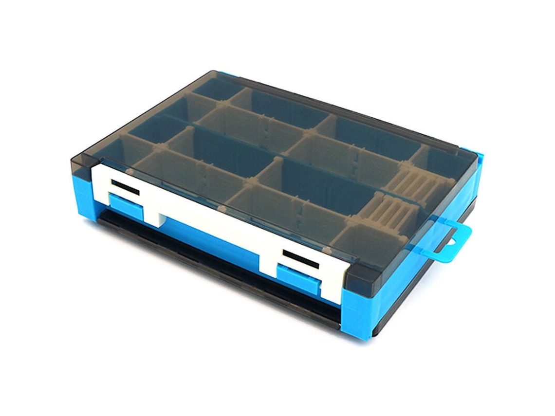 Caja de doble cara para señuelos de pesca (azul) EIOORORRIY
