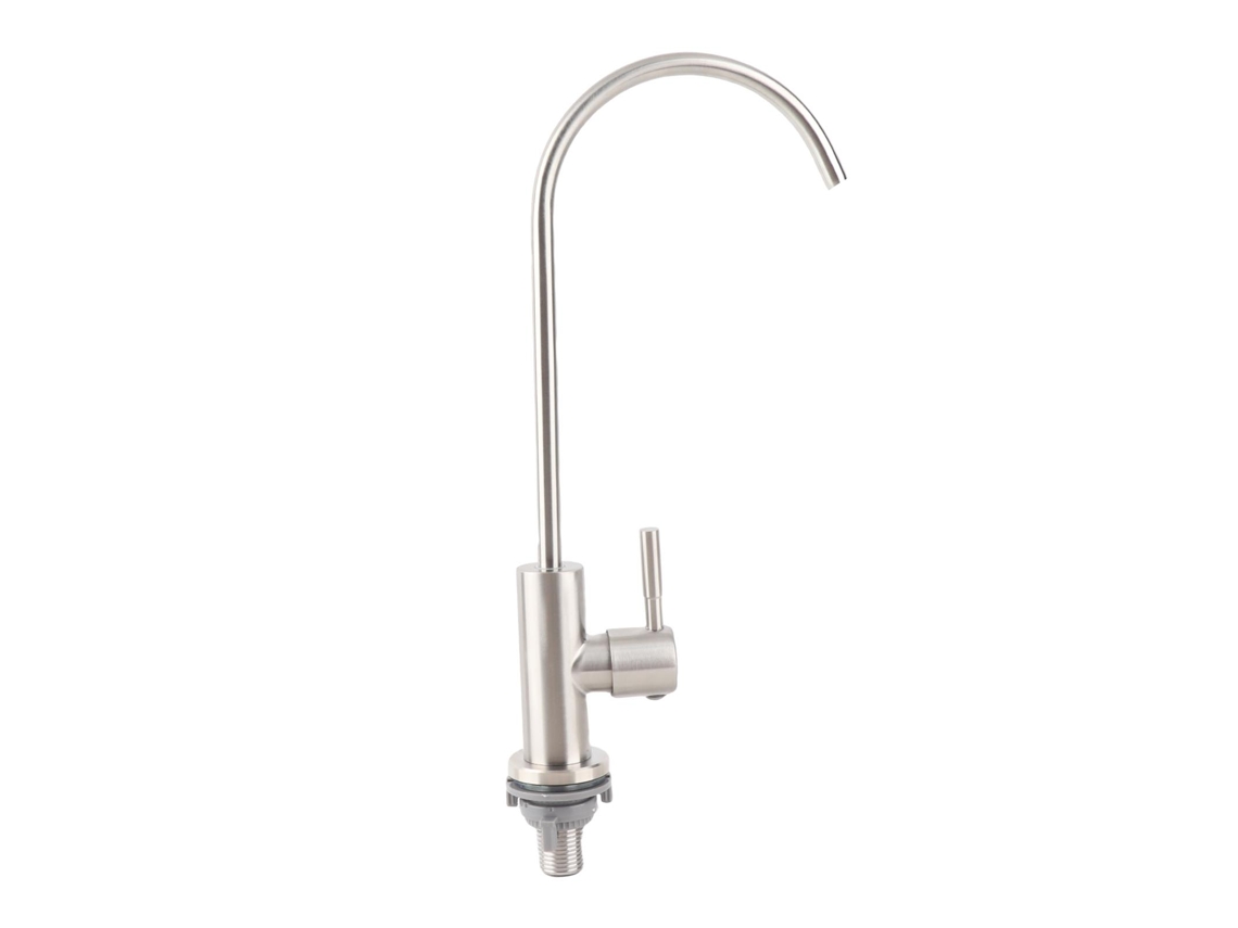 Grifo purificador de agua de acero inoxidable 304 con rotación de 360° para cocina y sala de estar.