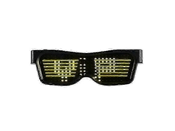 Gafas LED, gafas iluminadas personalizables con función Bluetooth programable, gafas controladas por aplicación con texto/grafiti/animación/ritmo, Ó