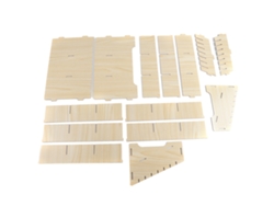 Caja de almacenamiento de madera para teléfono móvil 2026 con múltiples compartimentos para la gestión y organización del escritorio.