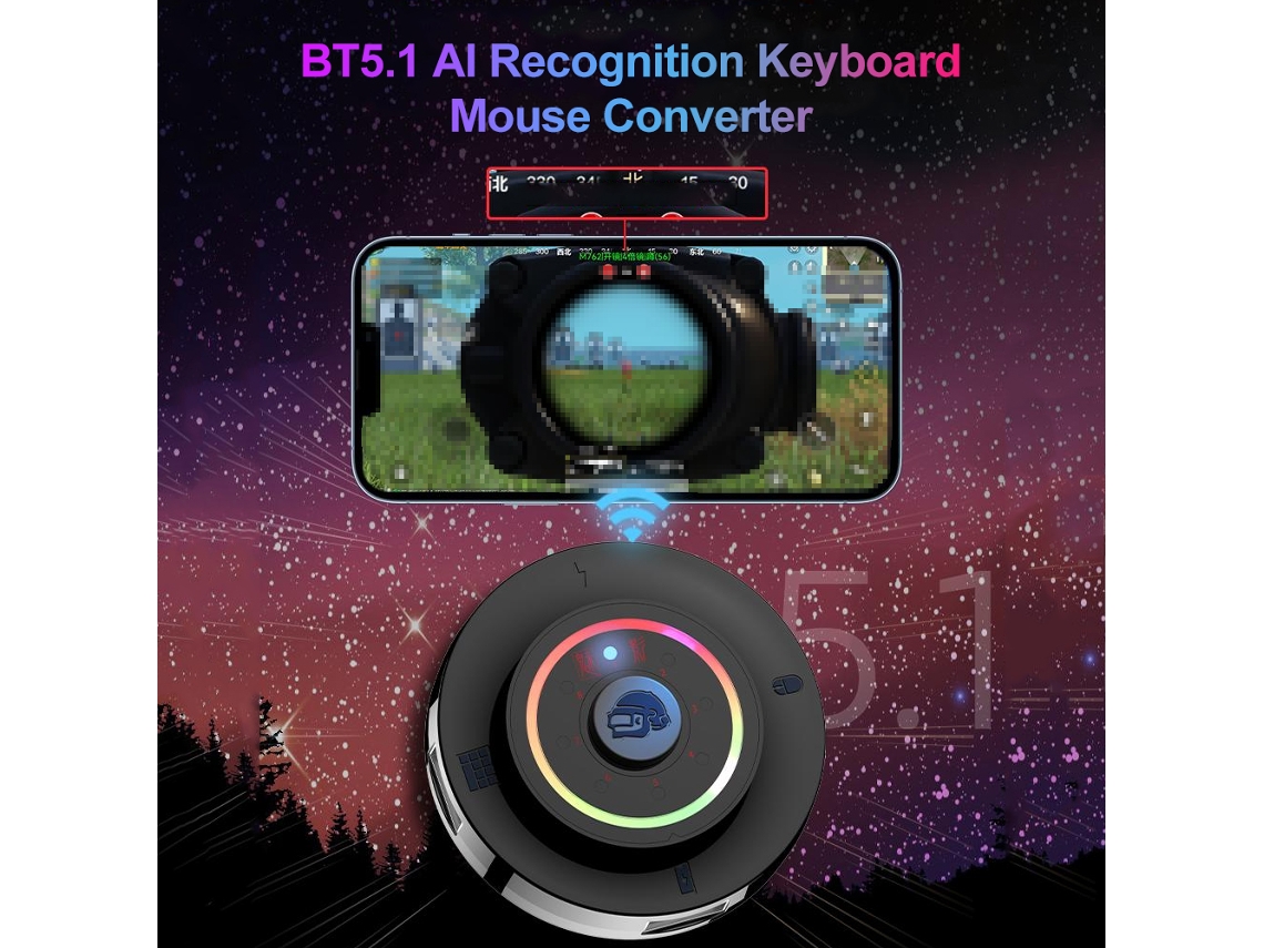 Conversor Adaptador De Teclado Y Ratón Para Juegos Móviles M16 Bt5.1 Inalámbrico De Baja Latencia Para Android Ios