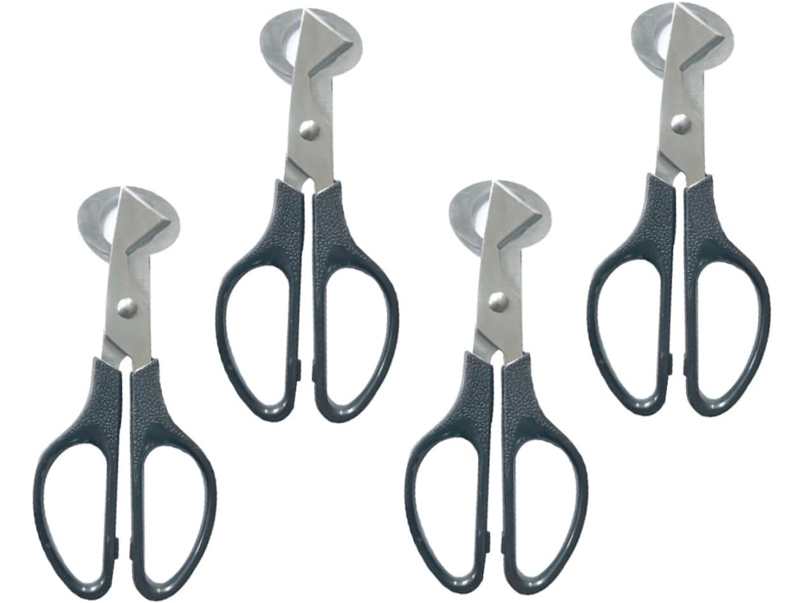 Tijeras de metal: Un juego de 4 tijeras es suficiente para el uso diario. Tijeras para cortar huevos.