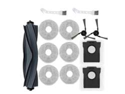Peças de reposição para aspirador robô X40 Pro L40 Ultra: escova lateral principal e pano.