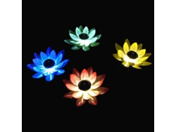 Piezas De Flores De Loto Solares Led Flotantes Para Estanques De Nenúfares