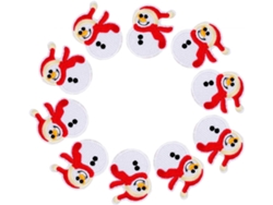 Poliéster Parches Navideños, Blancos, Bonitos,