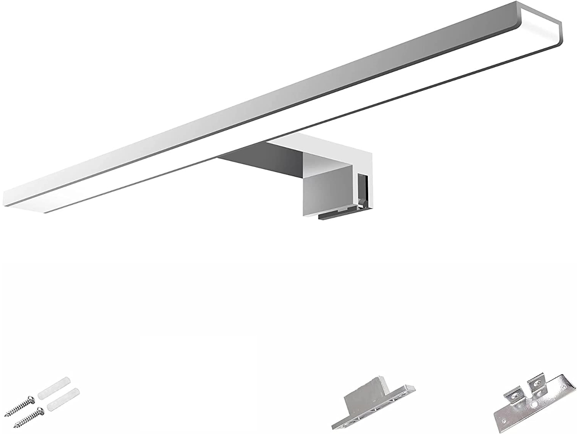 Luces LED regulables para tocador, lámparas de baño sobre espejo, diseño moderno y económico, cúpula de acrílico de acero inoxidable, luz