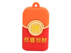 Pendrive Usb 2.0 Con Diseño De Sobrecito Rojo Animado 32gb Plug And Play Para Pc Y Coches