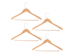 HYMNORA 4 Piezas Porta Ropa de Madera para Traje de Novio en Boda y Fiesta