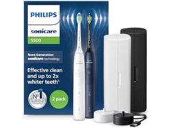 Cepillo de dientes eléctrico - PHILIPS - Sonicare 5500 - 2 modos - Alerta de presión - Recargable