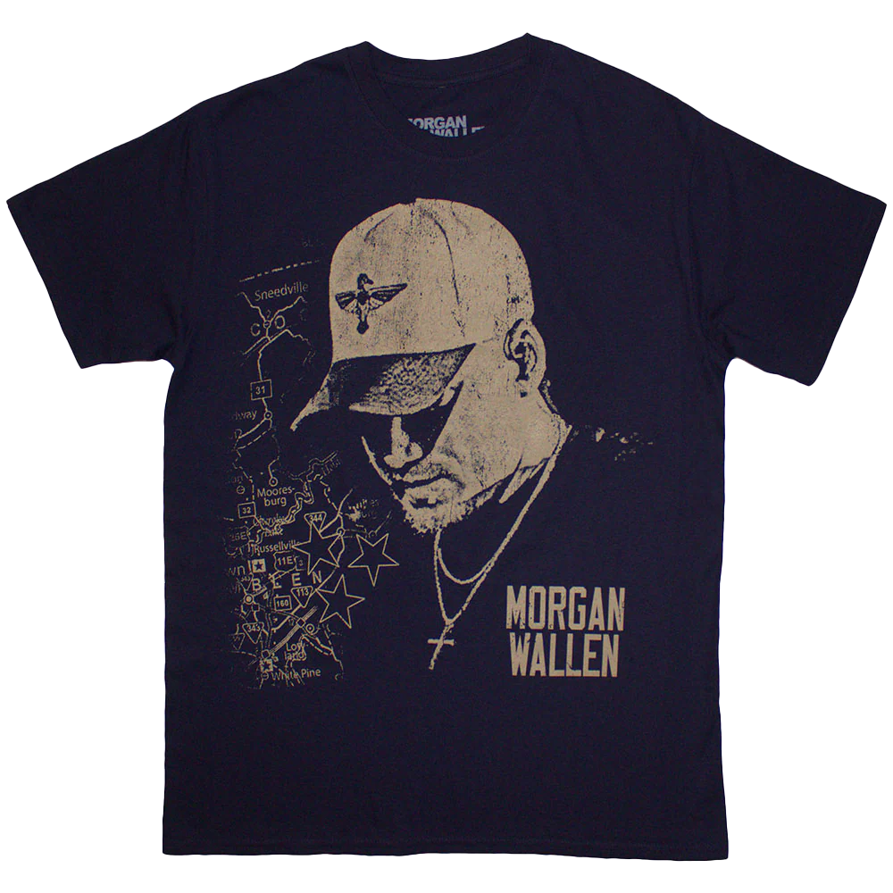 Morgan Wallen Baseball Cap T-shirt Unisex Rockinstone Size:xl