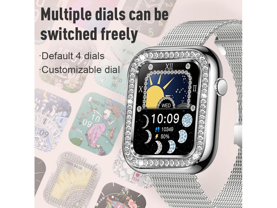 Reloj inteligente plateado Bestvite I78