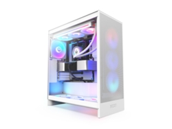 Caja Semitorre ATX NZXT H7 Flow RGB Midi (Blanco - Midi-Tower)