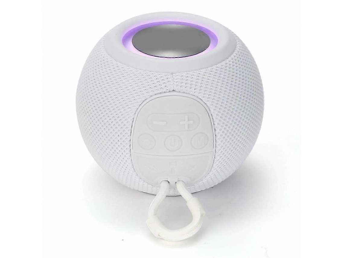 Mini altavoz portátil Bluetooth, inalámbrico, recargable, de tela, para casa, dormitorio, fiesta, blanco Chaberlu
