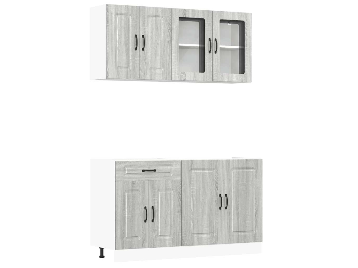 Juego de 4 gabinetes de cocina Sonoma Grey EXCLUSIVO DE MAISON