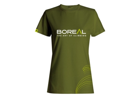 Camiseta de Mujer para Escalada BOREAL Algodón Verde (XS)