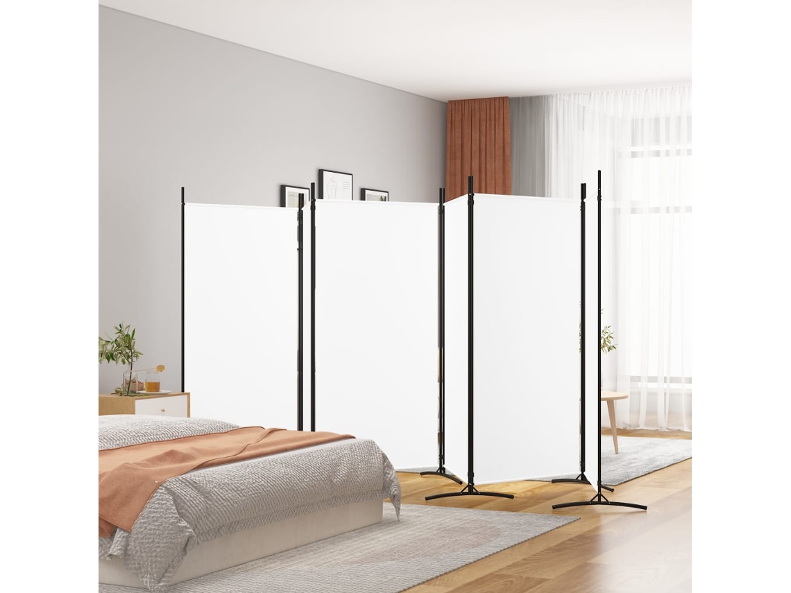 Separador LOVELY HOME con 6 Paneles de Tela Blanca (520 x 180 cm)