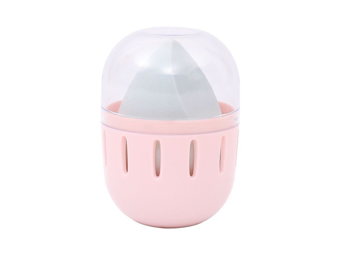 Soporte Para Esponjas De Maquillaje Con Tapa Transparente, Almacenamiento A Prueba De Polvo (esponja De Maquillaje No Incluida).
